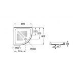 Roca A3740HM 扇形淋浴盆